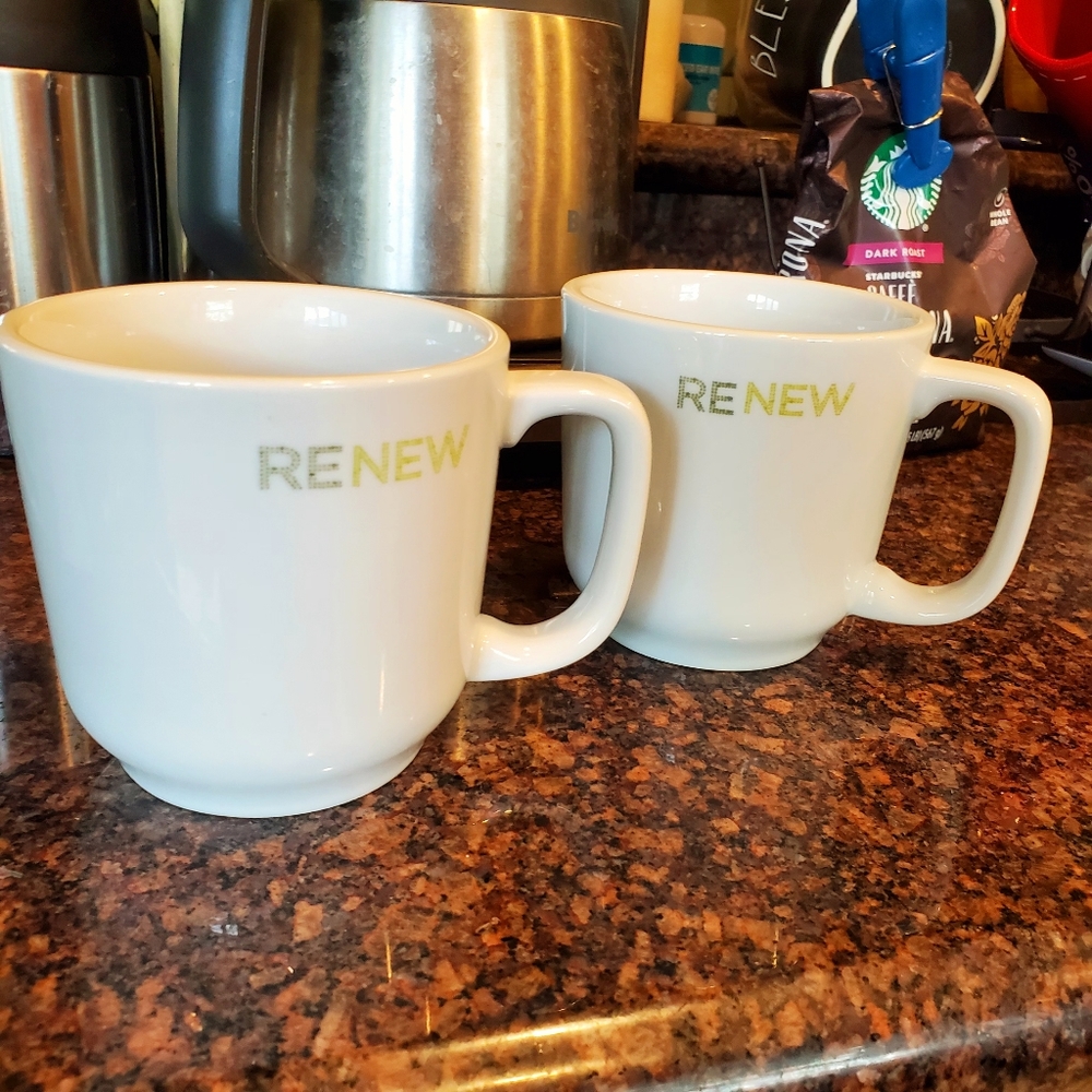 2 for $25 **STARBUCKS 2009 RARE 'RENEW' 16OZ MUGS